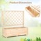 Natural Pine Wood Raised Garden Bed with Trellis Large Planter Box for Vegetables and Flowers